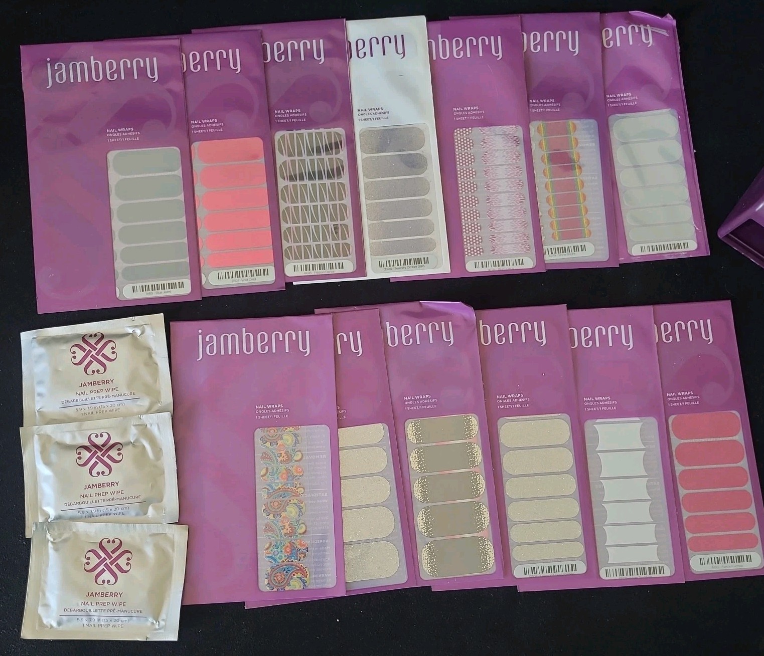 JamBerry Mini Heater And 13 Sets Of Nail Wraps Mixed Lot * READ*