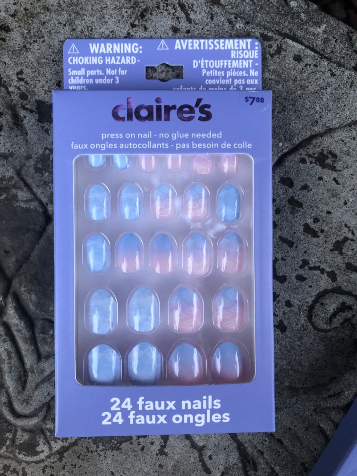 Lot Of 5 Claire’s Press On Nails For Girls 24 Total NIB