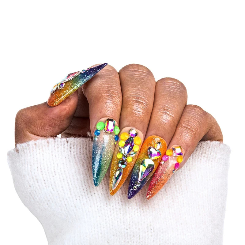 Lovful – Rainbow Glass Handmade Nails H252 (L)