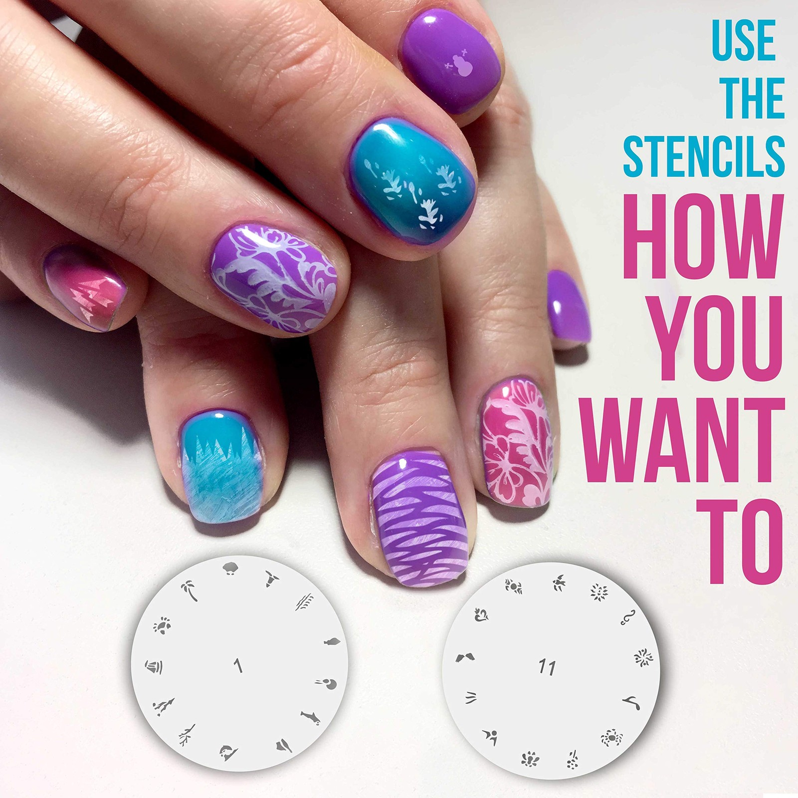 Airbrush Nail Stencils – Nail Art Stencils Series #1: 260 Unique Designs from…