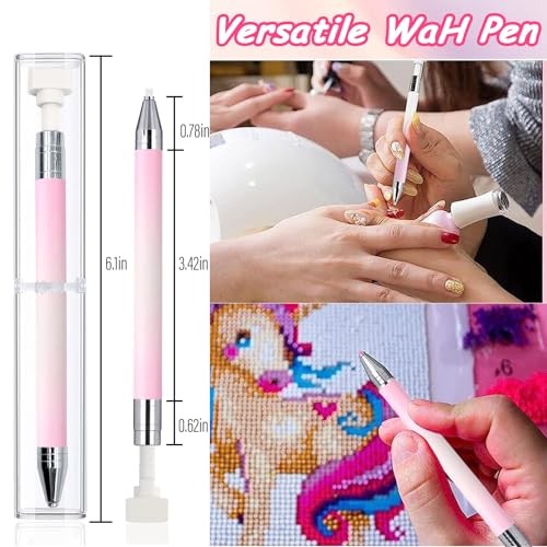 Rhinestone Picker Tool Wax Pen, 1pc Refillable Wax Pen with 6pcs Wax,