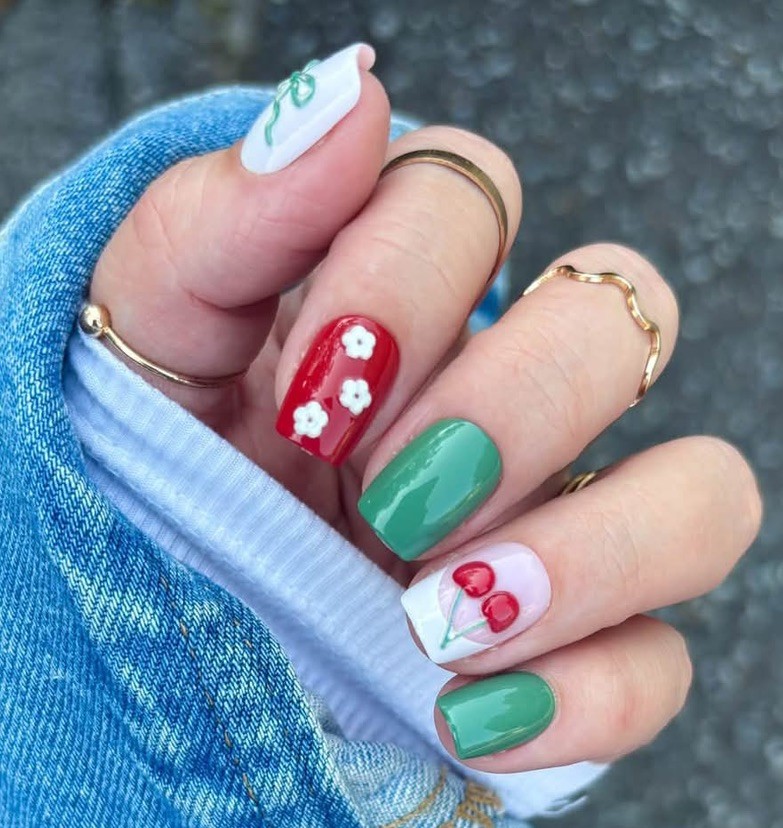 Red Aspen Reusable Nail Dashes, Pop On Short Coffin 3D, Dinner & Dessert Devin