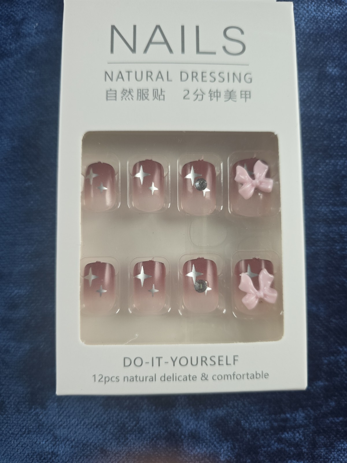 Nails Natural Dressing Press On Nails Lot of 6 Packs Pink French Tip Coquette Se