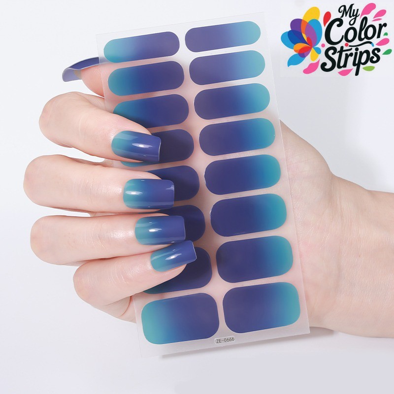 Full Size Solid Color Nail Wraps Stickers Polish Look Art Self Stick Strips USA