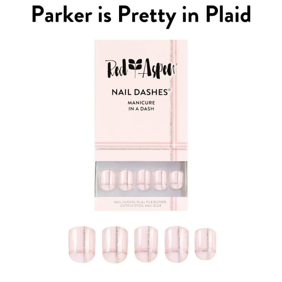 Red Aspen Press On Nails – Parker is Pretty in Plaid – NIB