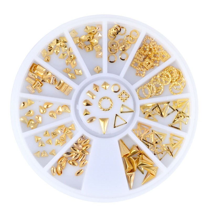 Wheel Nail Art Rivet Resin Beads Ocean Nail Studs For False Tips 3D Decor DIY