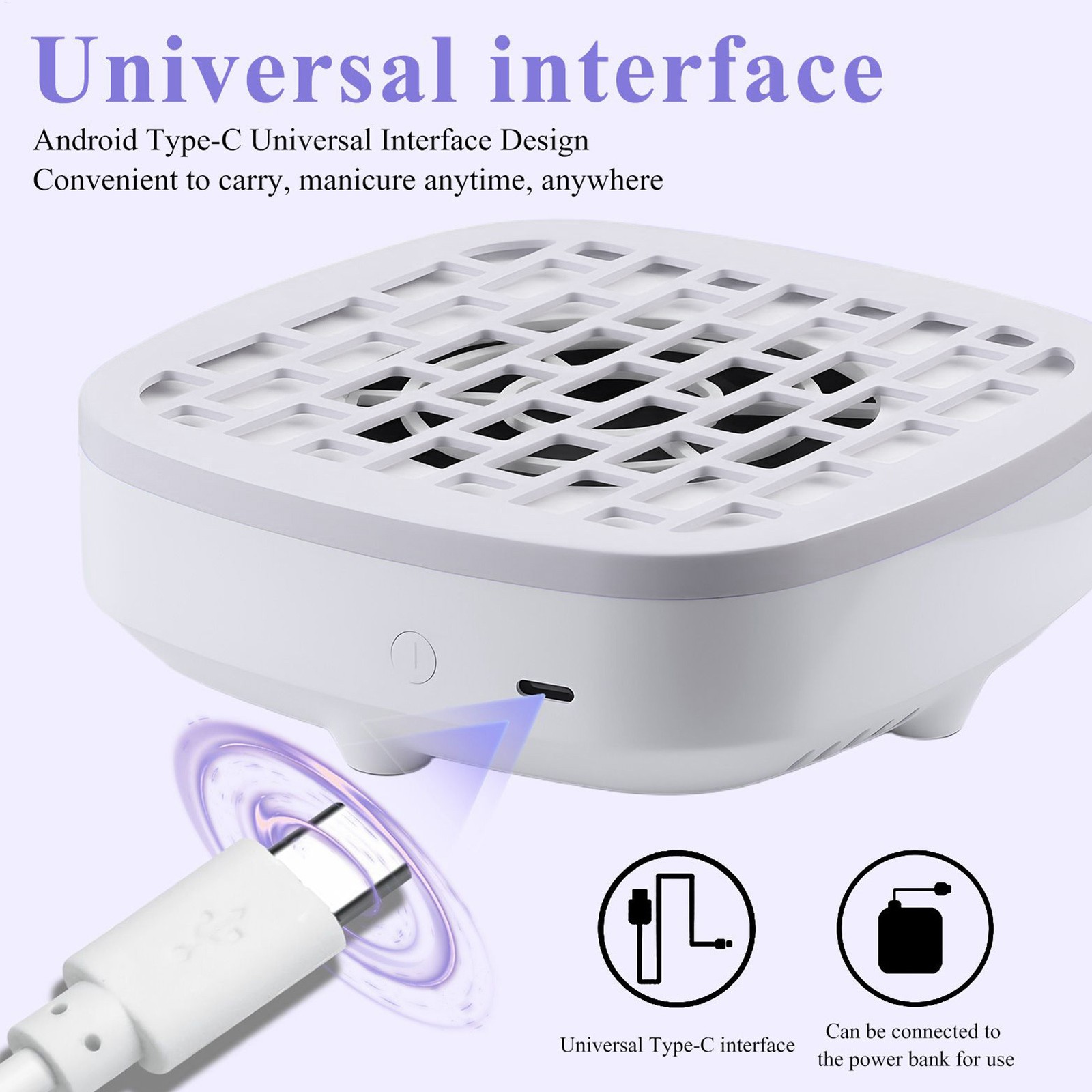 Low Noise Nail Dust Collector Vacuum for Home Manicure, Portable`