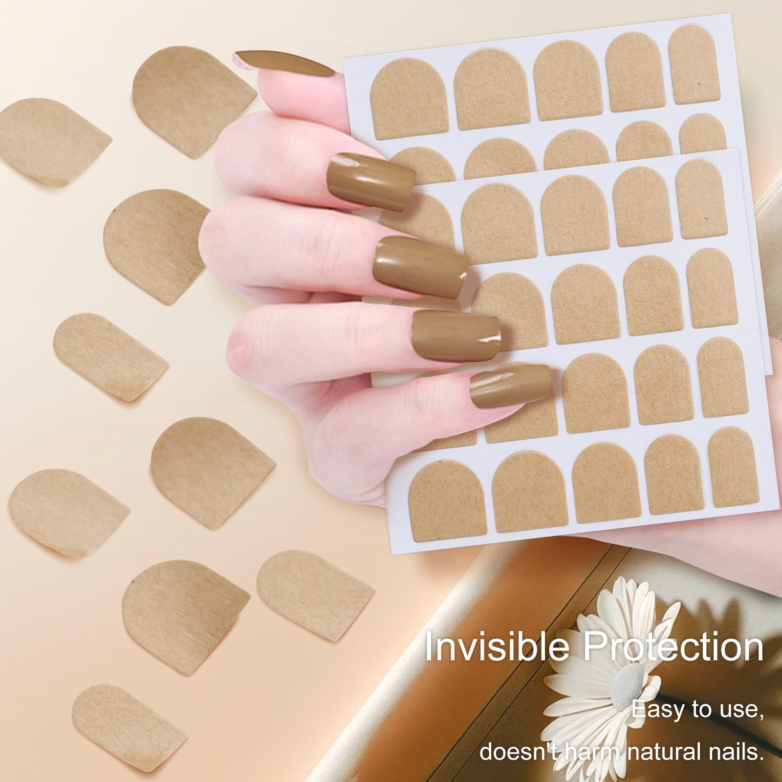 480 Pieces Adhesive Nail Tabs Thickening False Nail Tips Manicure Double Side…