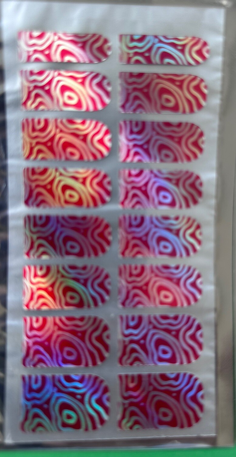 3 Multicolor 16 Patch In a Pack Nail Stickers Full Nail Wraps Strips Brand New.