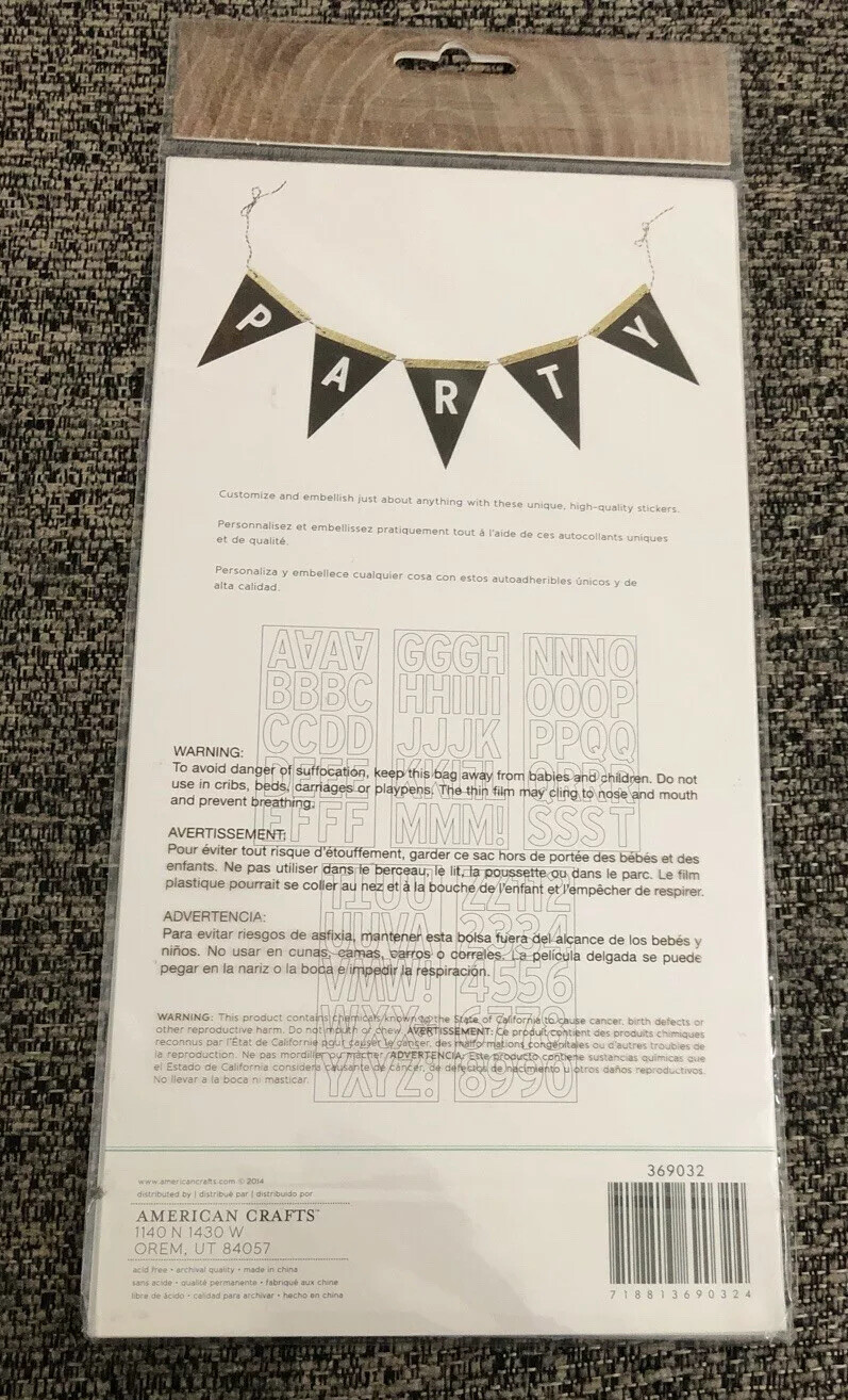 DIY Shop White Letter Stickers 5 Sheets White Letters. 107 Letters New