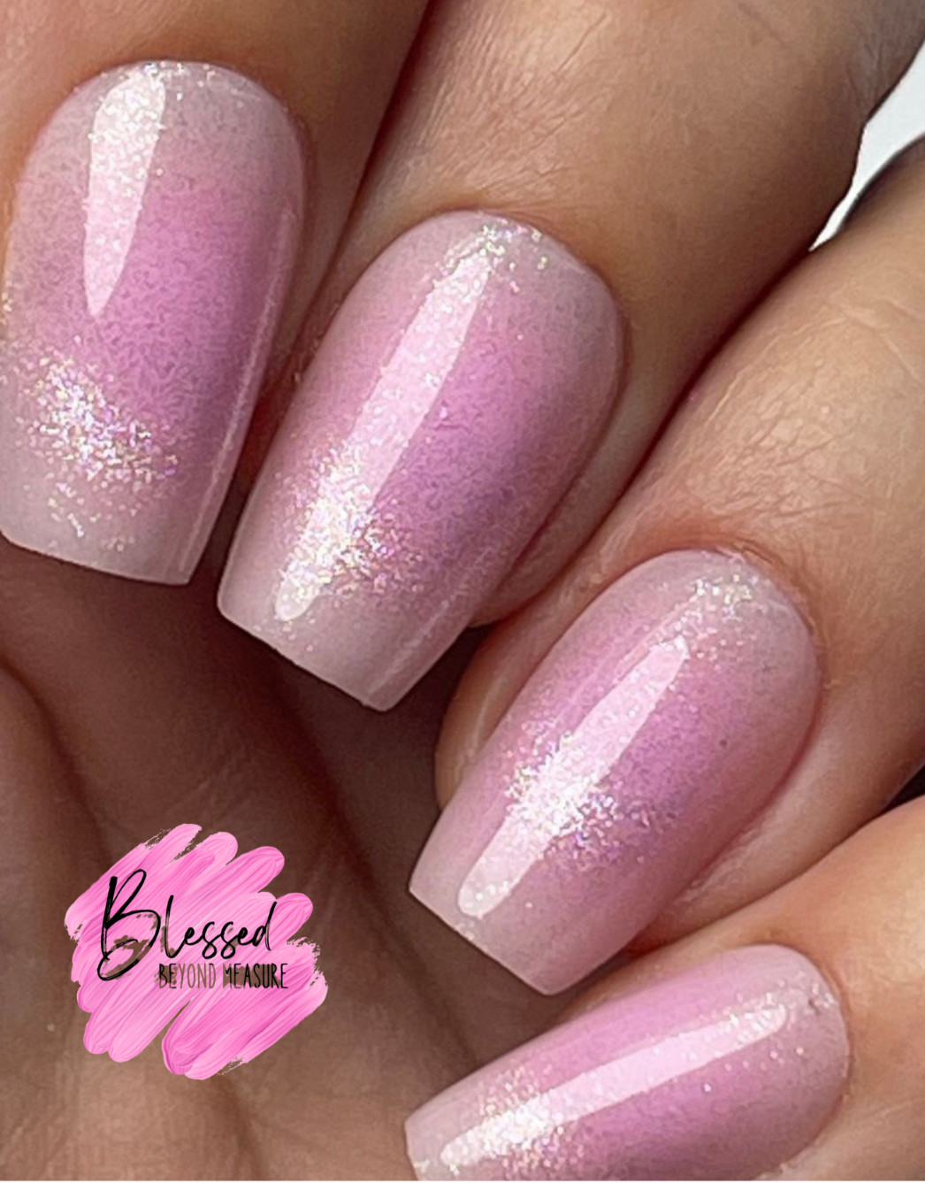 Red Aspen Press On Nails~I Like Your Smile, Sorin~ Medium~Coffin~Pink Shiny