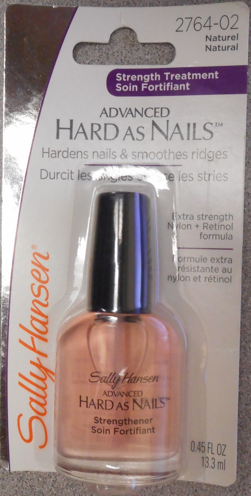 1pc Sally Hansen Advanced Hard As Nails Nail Enamel With Nylon – Natural 0.45 oz