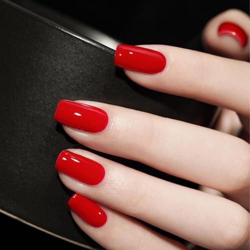 Red Nail Polish, 12ml Classical Red Quick Dry Nail Lacquer for Nail Art