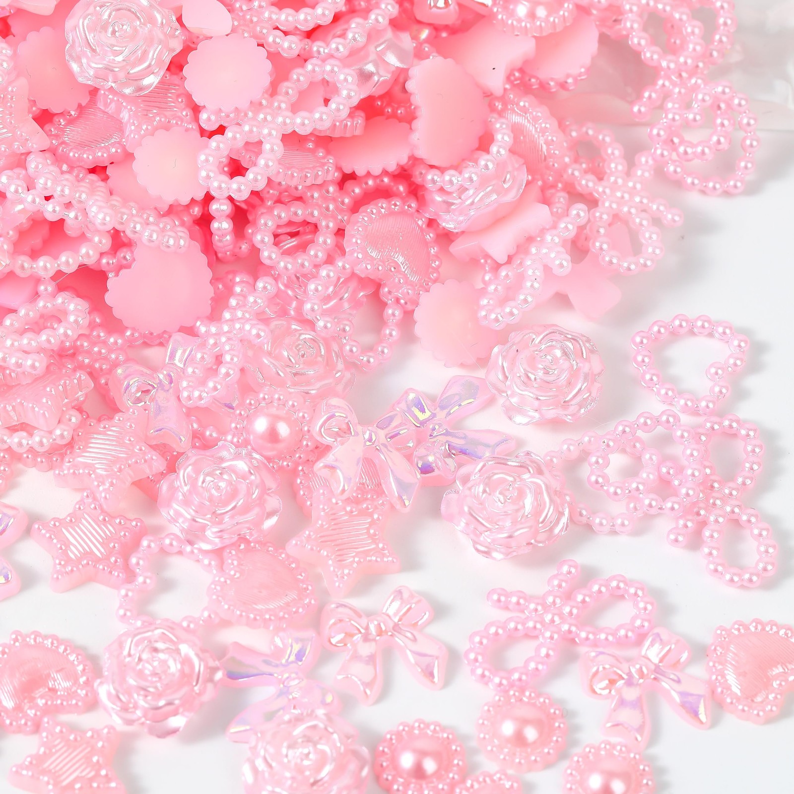Nail Charms for Nails Design 1200PCS 3D Multi Shapes, Bow Nail Charms, Pearl …