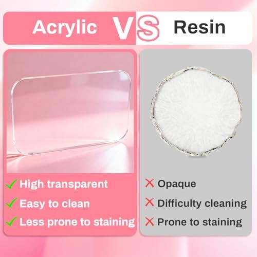 Acrylic Nail Art Palette – Transparent Gel Polish – 1 Count (Pack of 1)