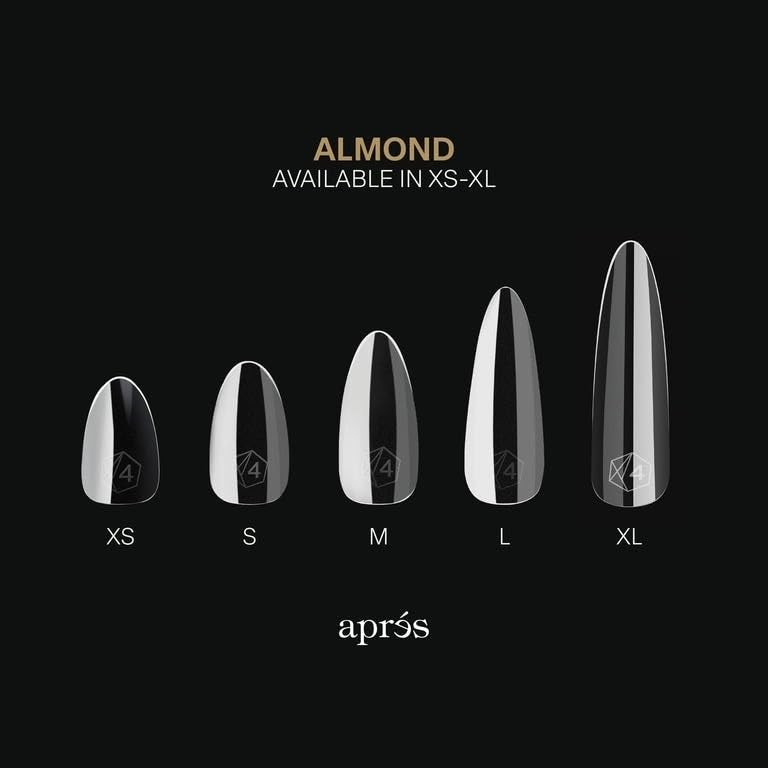 Apres Nail Gel X Tips Natural Almond 280 Fl Oz Pack Of 1 Salon Quality Extens…