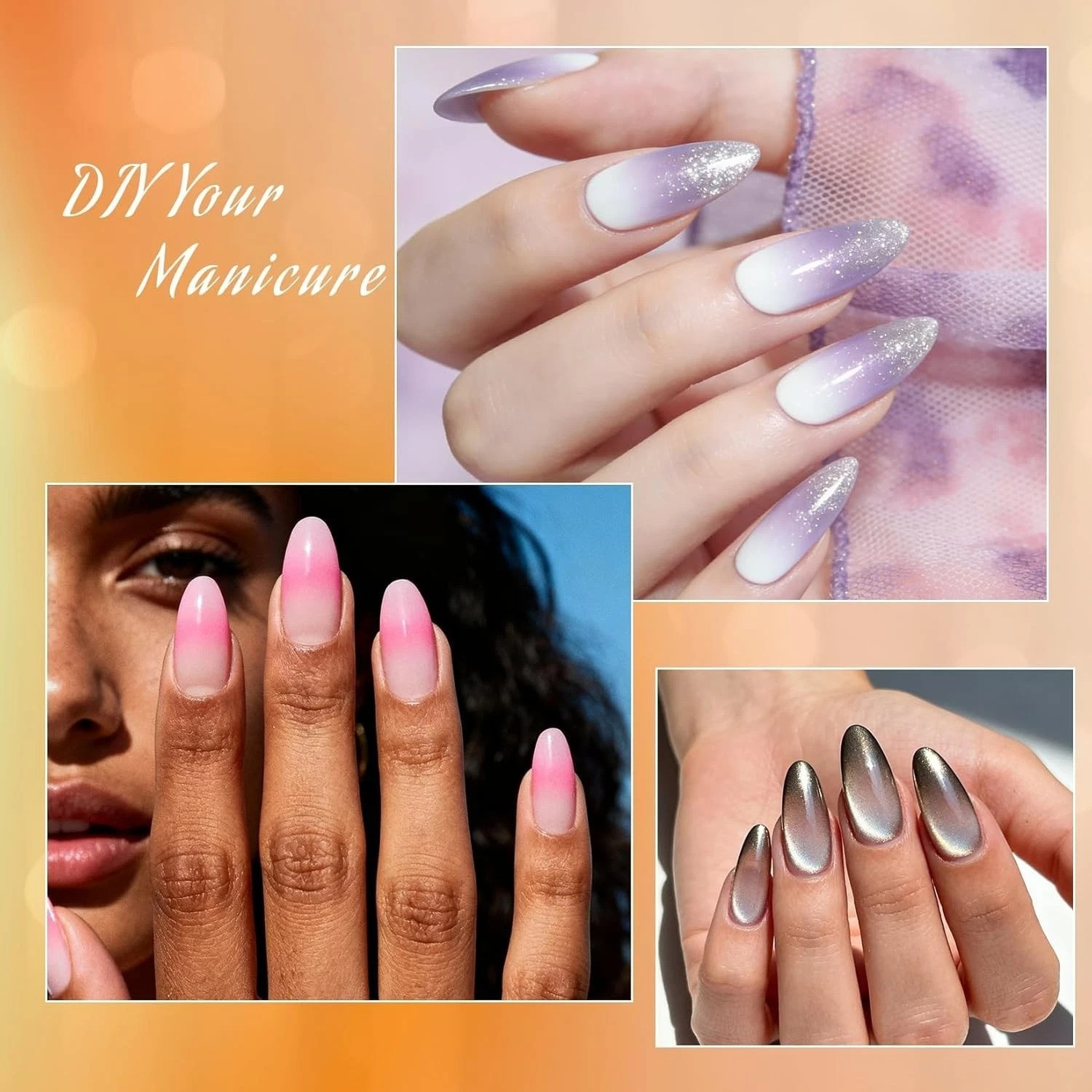 Versatile 240PCS Short Almond Soft Gel Nail Tips | Perfect for At-Home Manicure