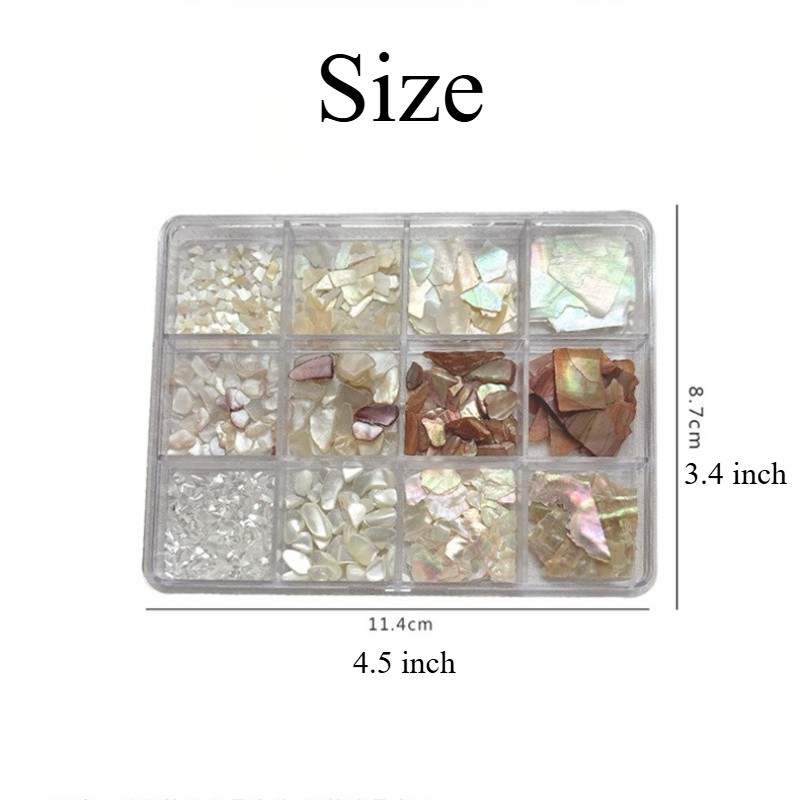 1 Box Thin Natural Shell Fragments Handmade DIY Materials Nail Art Accessories