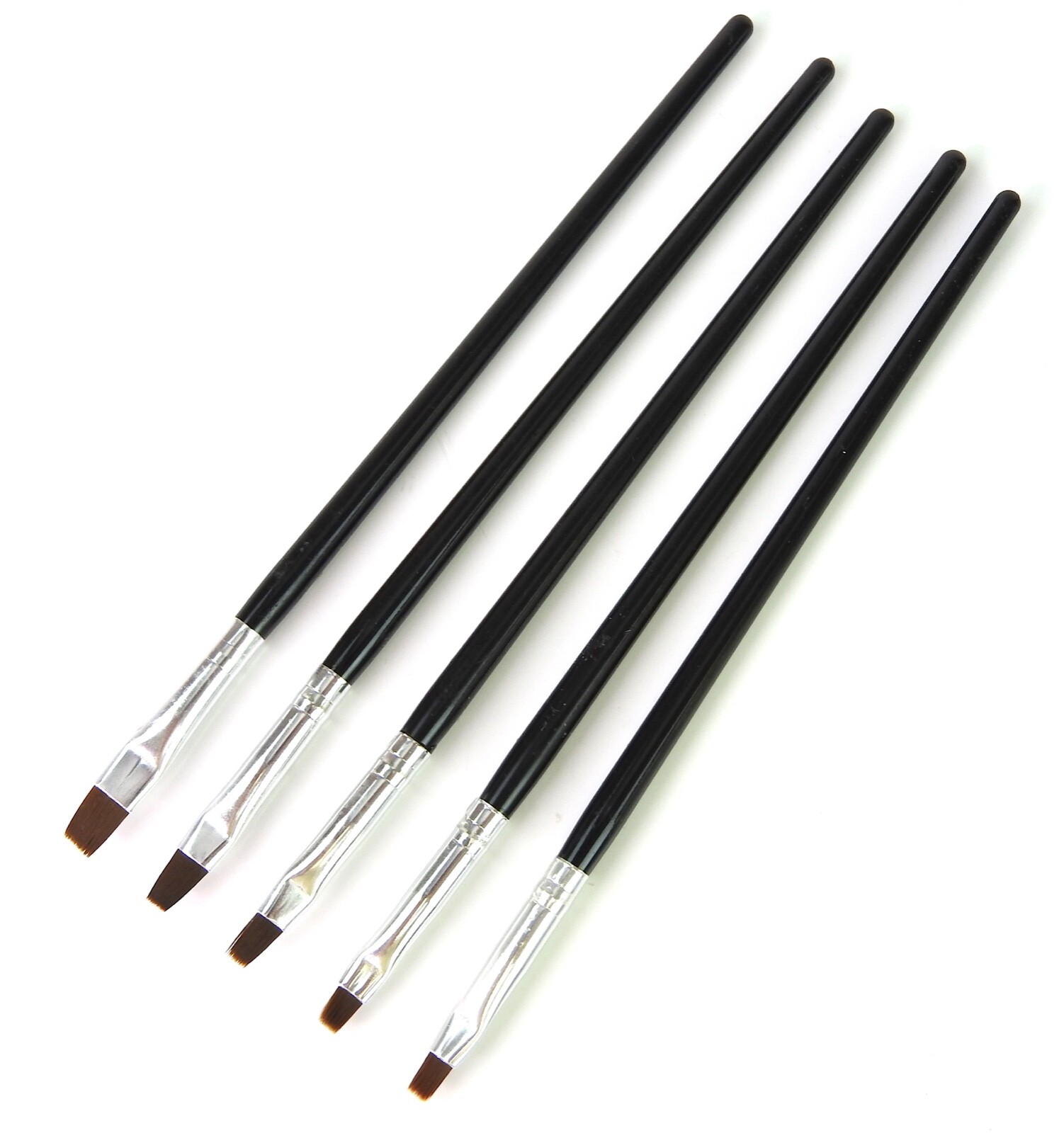 5Pcs Acrylic Nail Art Pen Tips UV Builder Gel Painting Brush Manicure Set