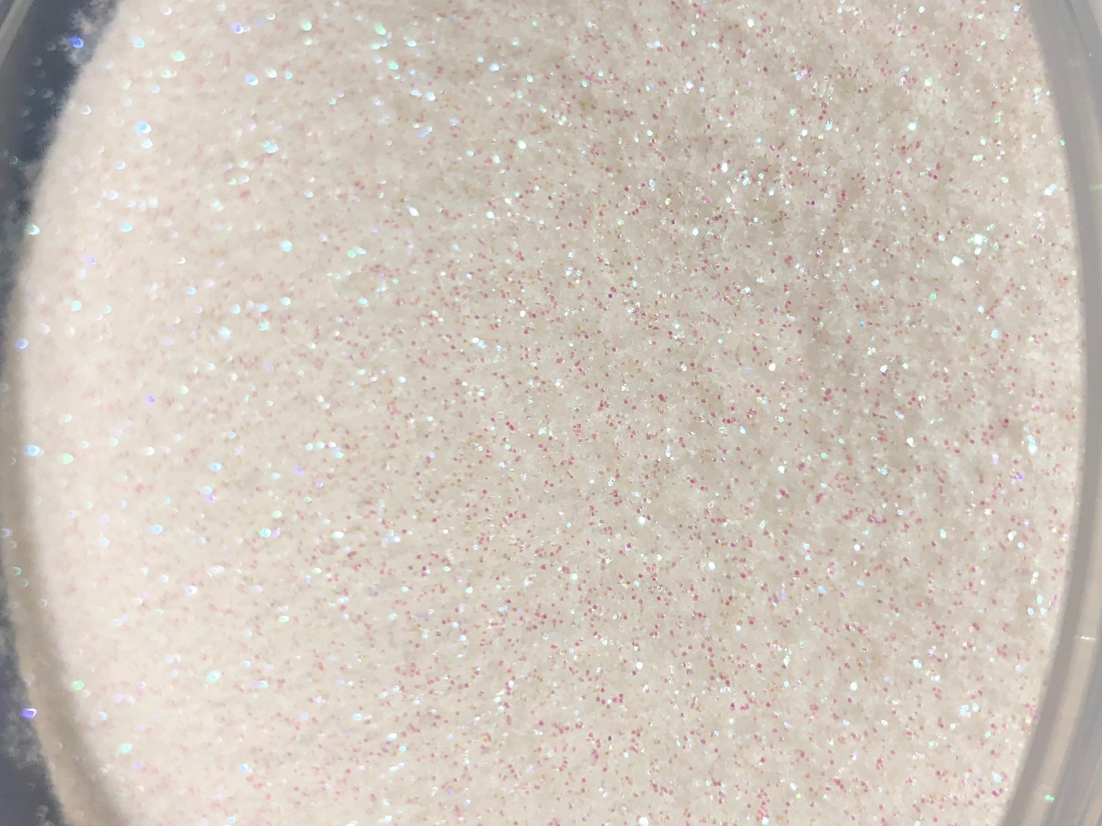 Iridescent White Glitter Hex Snow White pink blue sheen Nail Art US seller