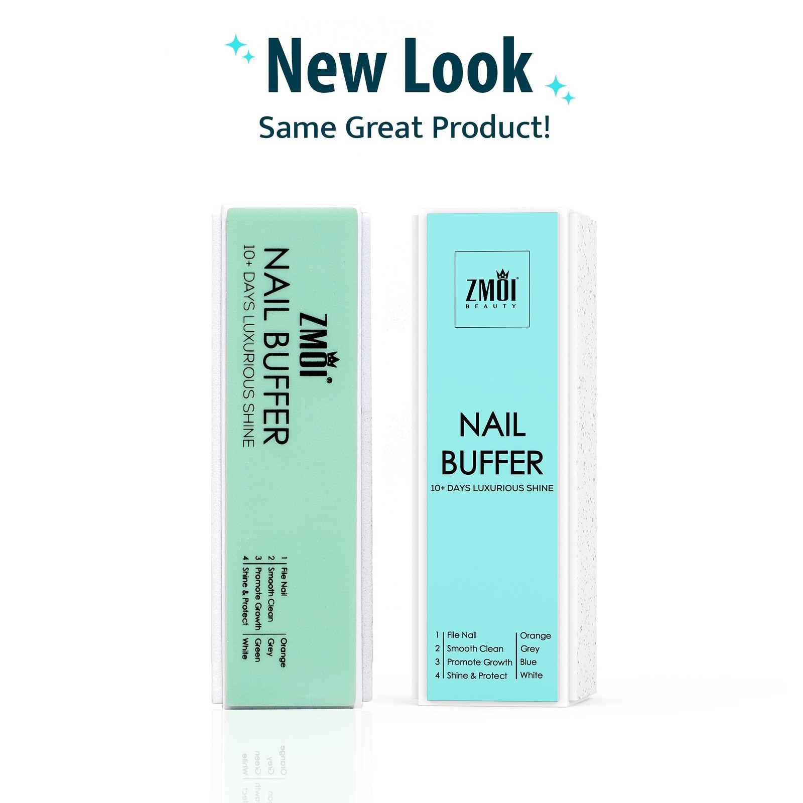 Pro Nail Buffer Block – 2 Pack Luxurious Shine Korean 4-Way Nail Buffing B