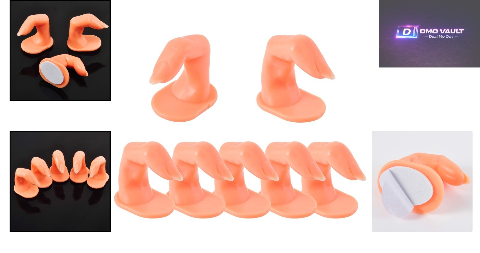 10 Pcs Self-Adhesive Practice Fingers for Nail Art – Ideal for Beginners