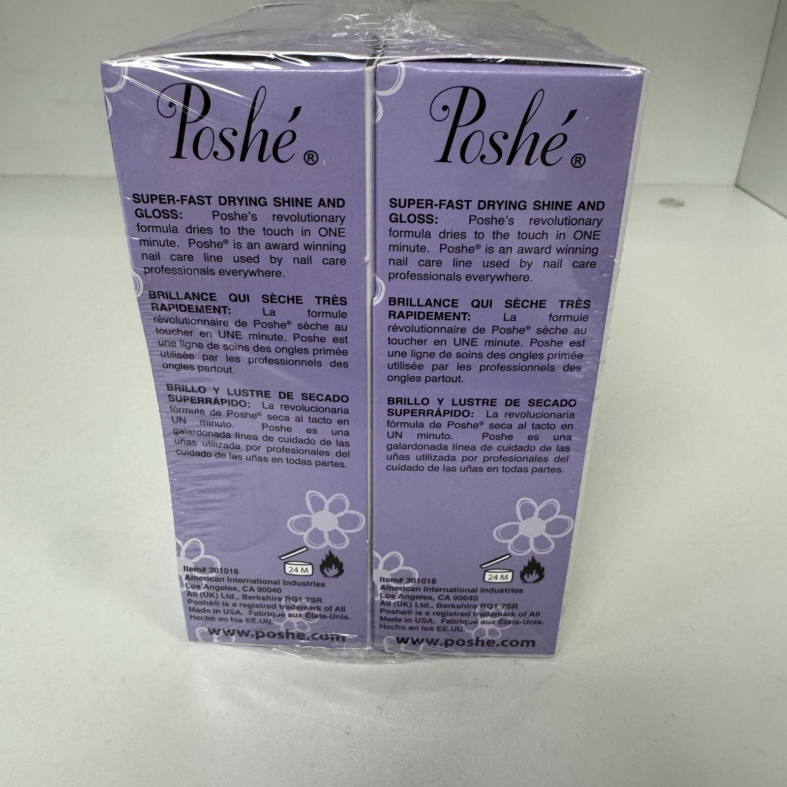 Poshe Fast Drying Top Coat 1/2 Oz Pack Of 6