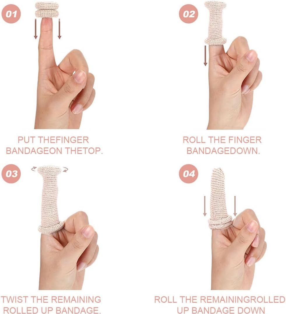 30 Pcs Bobs Thumb Bandage Finger Bandage Tubular Cotton Finger Cots for Kitchen
