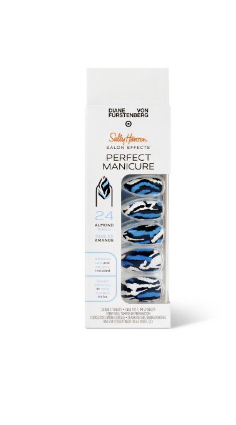 Sally Hanson X Diane Von Furstenberg Adhesive 24 Nails Almond Shape (4 Pack) NWT
