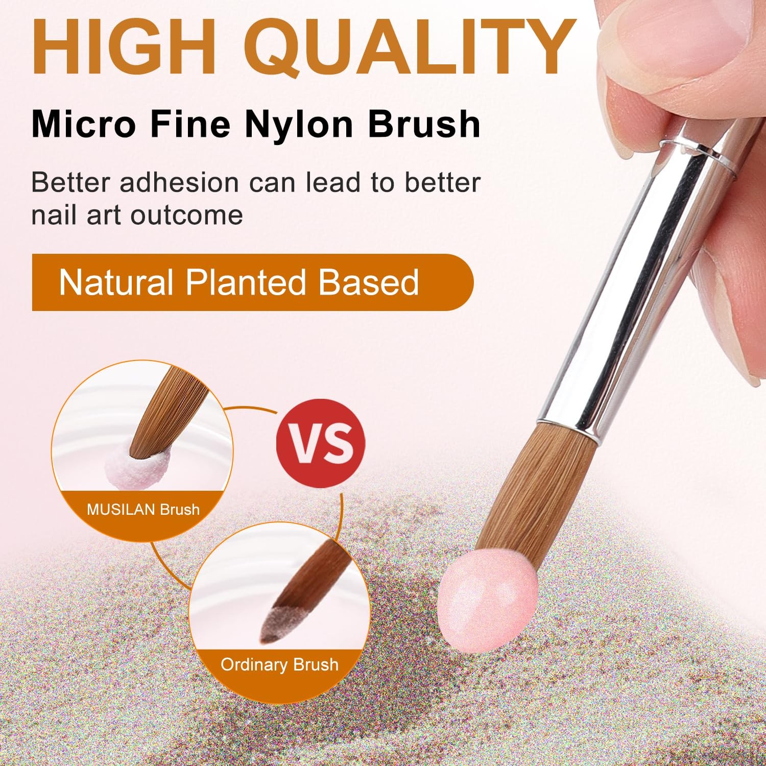 Acrylic Nail Brush Set, 4pcs Size 8/10/12/16 Professional Nail Art Brush for …