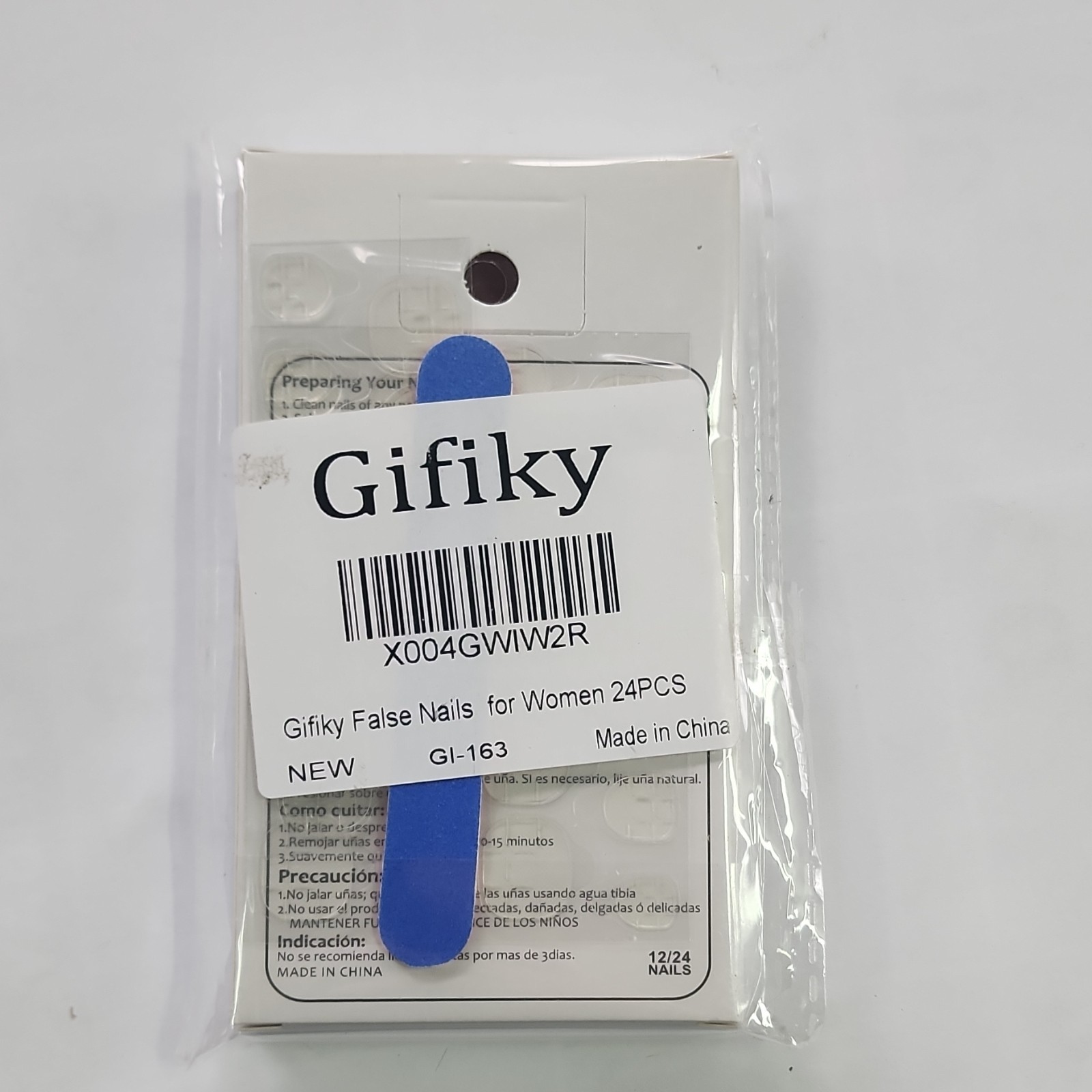 Gifiky Press-On Nails Pink Nude French Full Cover 24PCS GI-163