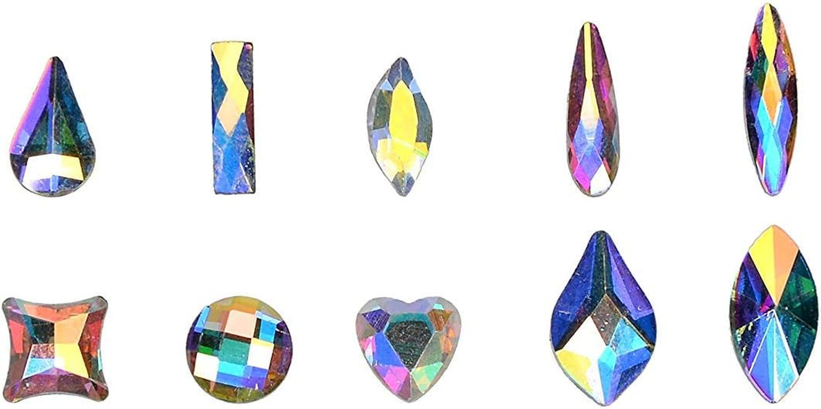 Mixed Shape Flatback Crystal Multi-Shape Rhinestone Nail Art Decoration 100 Pcs