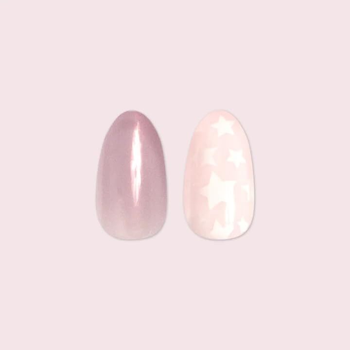 Olive & June Press-on Artificial Nails, Almond Medium, Mermaid Hair & Super