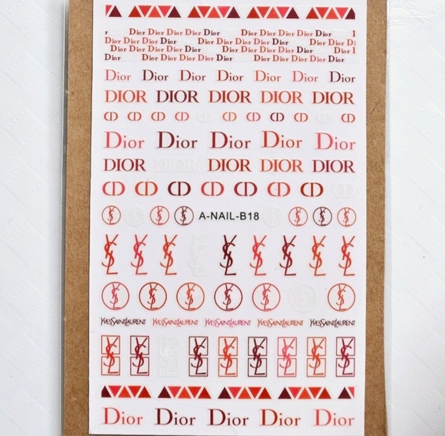 NWT NAIL ART DESIGN SELF-SEAL STICKERS SOLID REDS/PINKS N°36!
