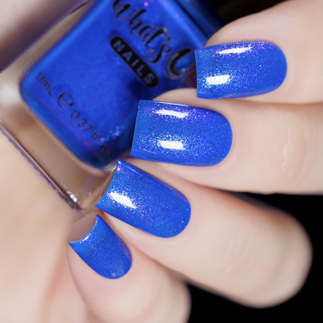 Moody Duty Regular Polish (Bright Blue with Shimmer), Nail Polish for Nail Art