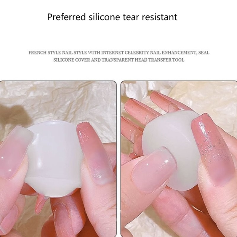 Easy to Clean Silicone Stamps with Scraper for French Nail Fashion Nail Designs
