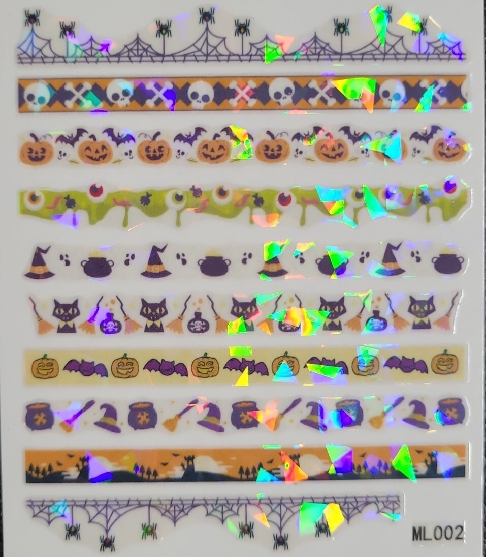 Halloween, Reflective Halloween Nail Art Stickers.