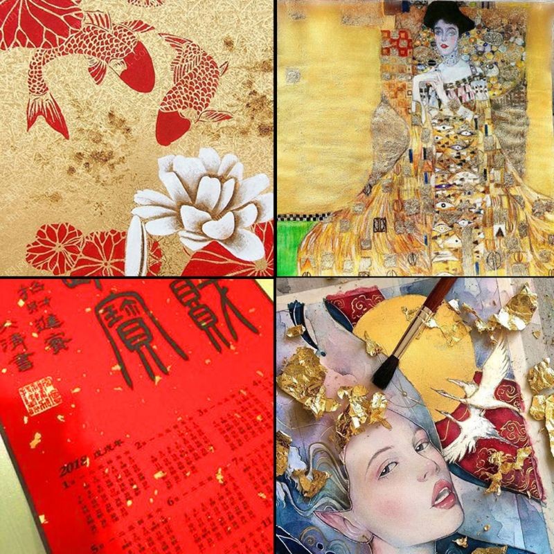 Gold Silver Paper Thin Colored Foil Fragments Nail Painting Handicrafts
