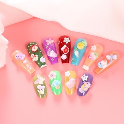 1 Pack of 250pcs Cute & Sweet 3D Nail Charms for Acrylic Nails, Perfect for