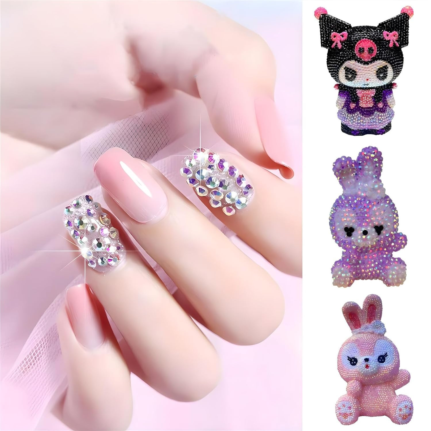 Flatback Rhinestones round Gems for Nails Art and Crafts 4000Pcs SS6 2Mm AB Crys