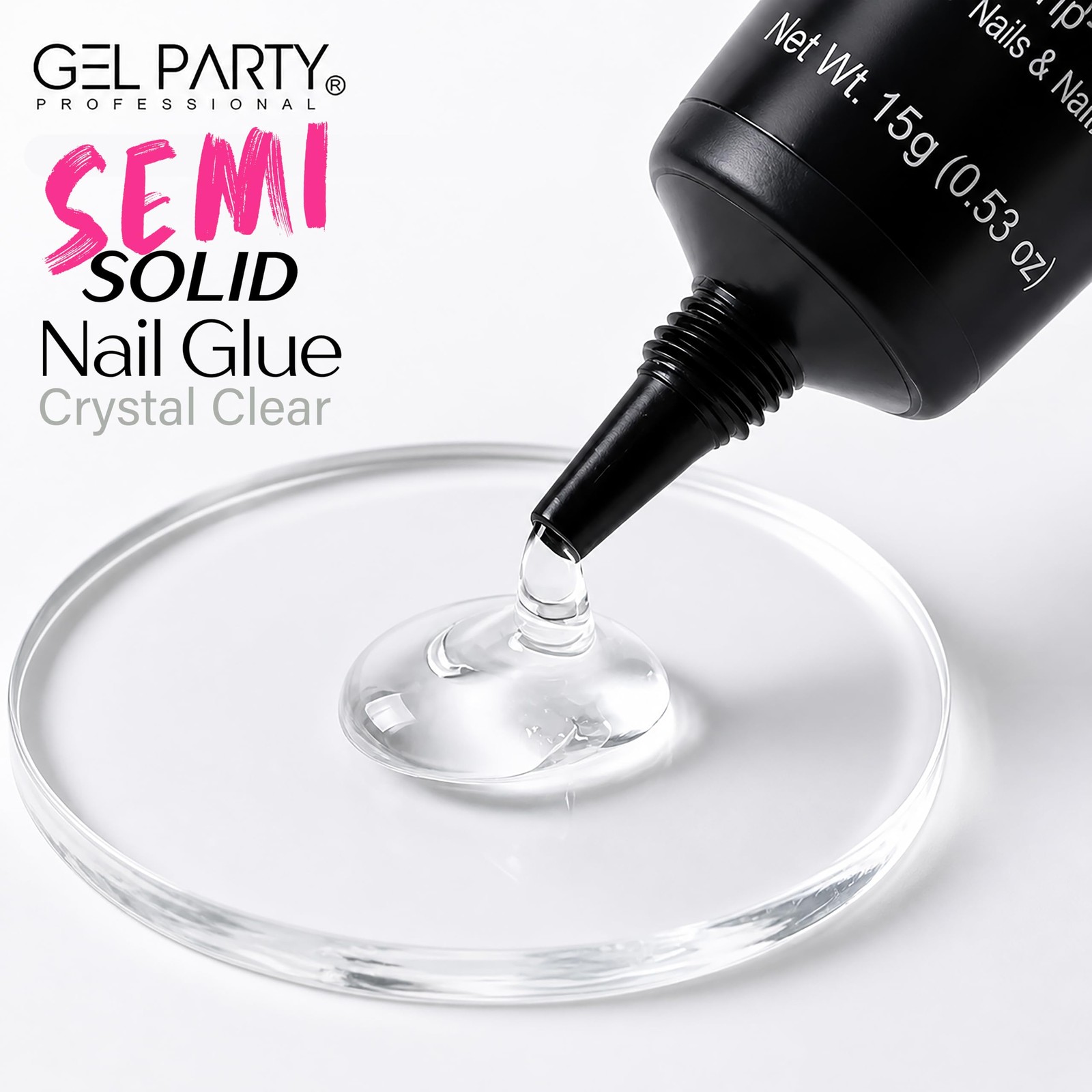 GELPARTY Semi Solid Nail Glue 15g for Press On Nails – Super Strong Nail Glue…