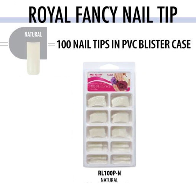 Mia Secret Professional Nail Tips – Royal Fancy PVC Blister Pack – NATURAL