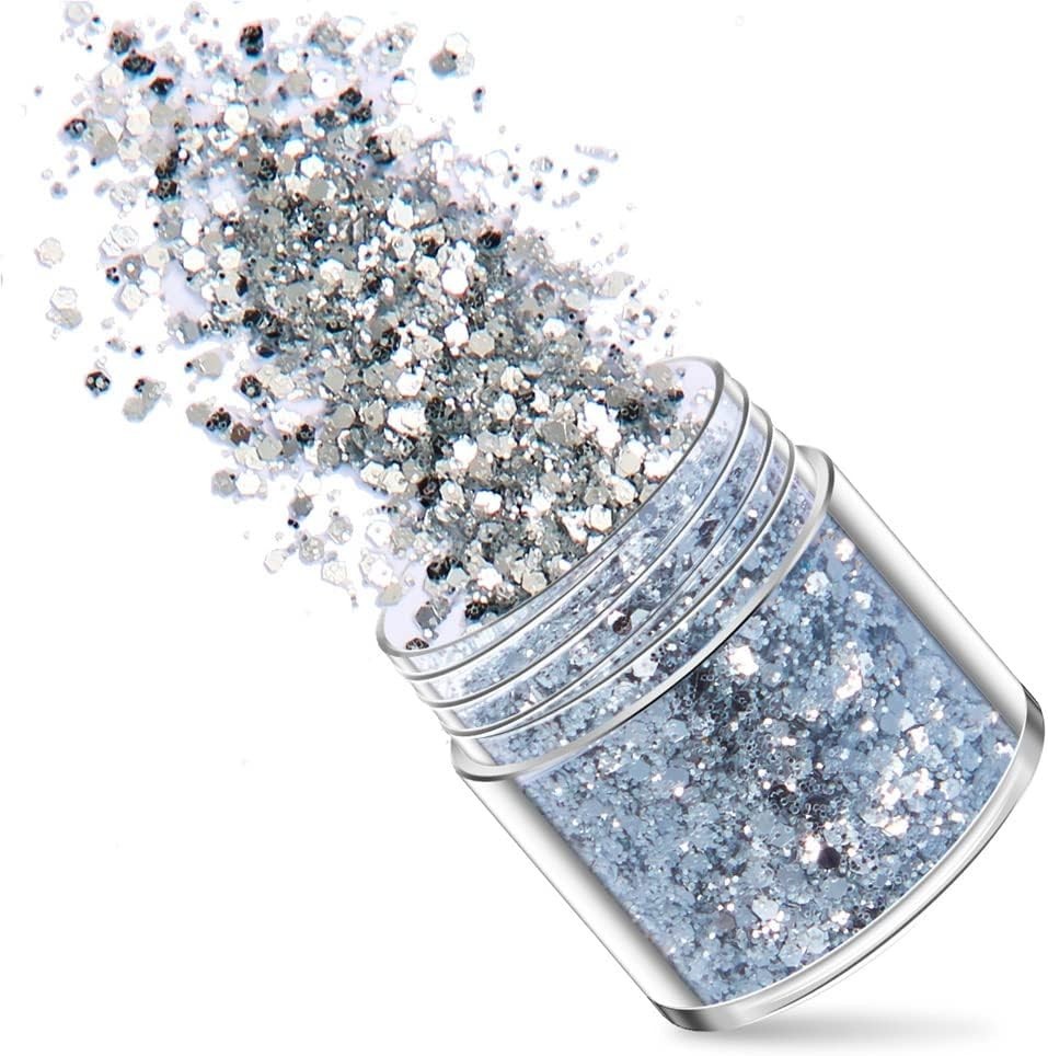 Holographic Nail Art Glitters Gold Silver Nail Sequins 3D Laser Acrylic Nails Po