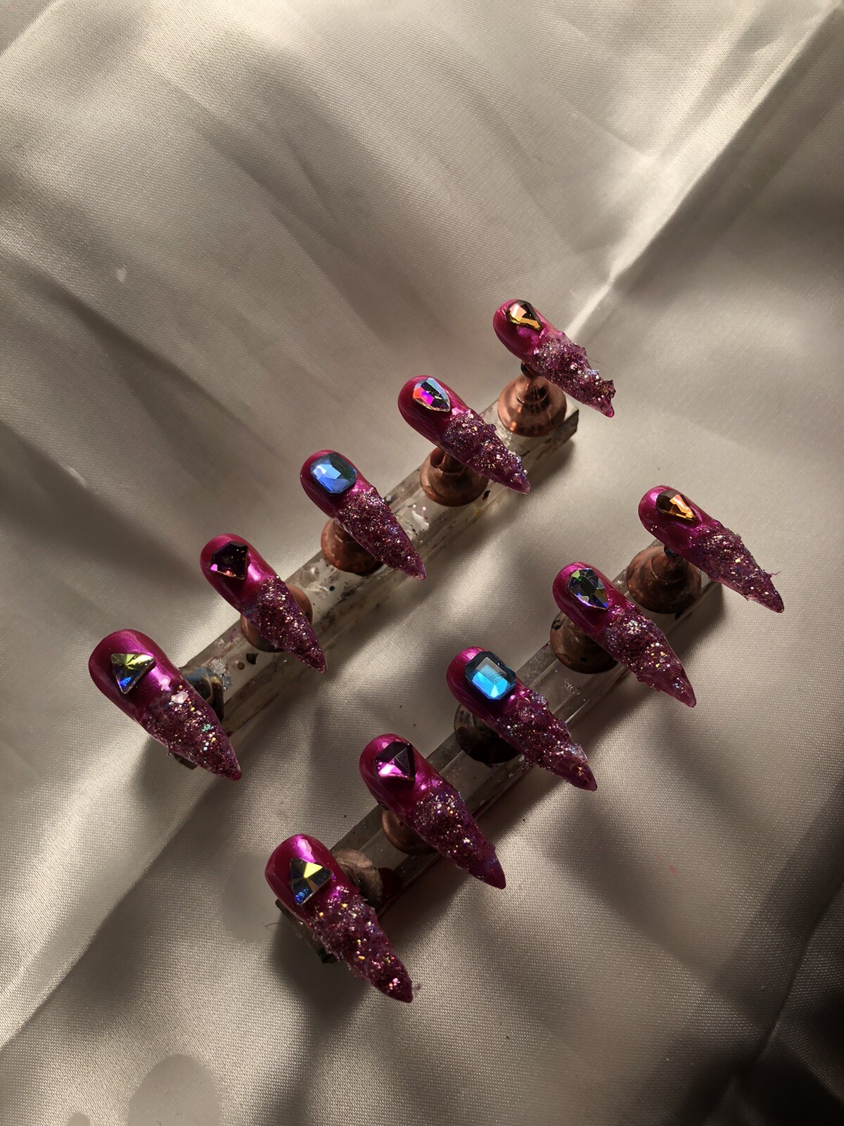 Z NAILZ! Gorgeous Set Of Custom Handmade Pink Gator CLAWZ!Press On Nails