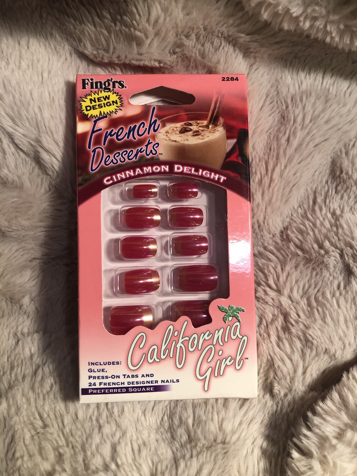 FINGERS French Dessert short length natural press on nails 3 pc Lot
