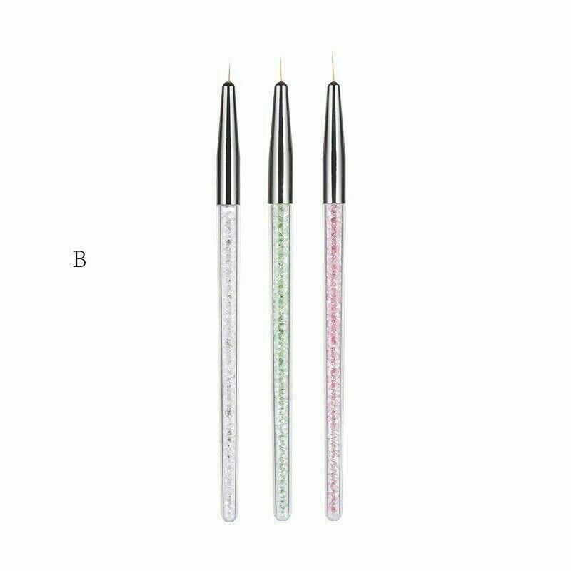 3PCS Nail Art Brushes DIY Manicure Dotting Fine Drawing Tool French Pens