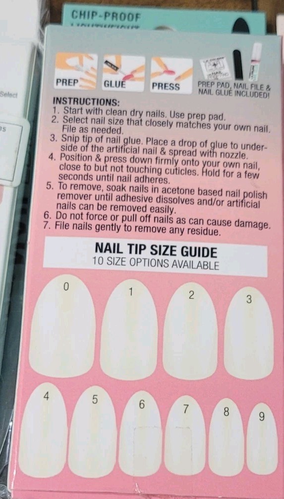 Various Color Press On Nails Short Medium (Lot of 4)