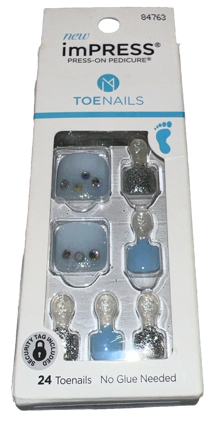 Kiss Impress Press On Pedicure Toenails #84763 Miami Heat (New/Sealed/See Photos