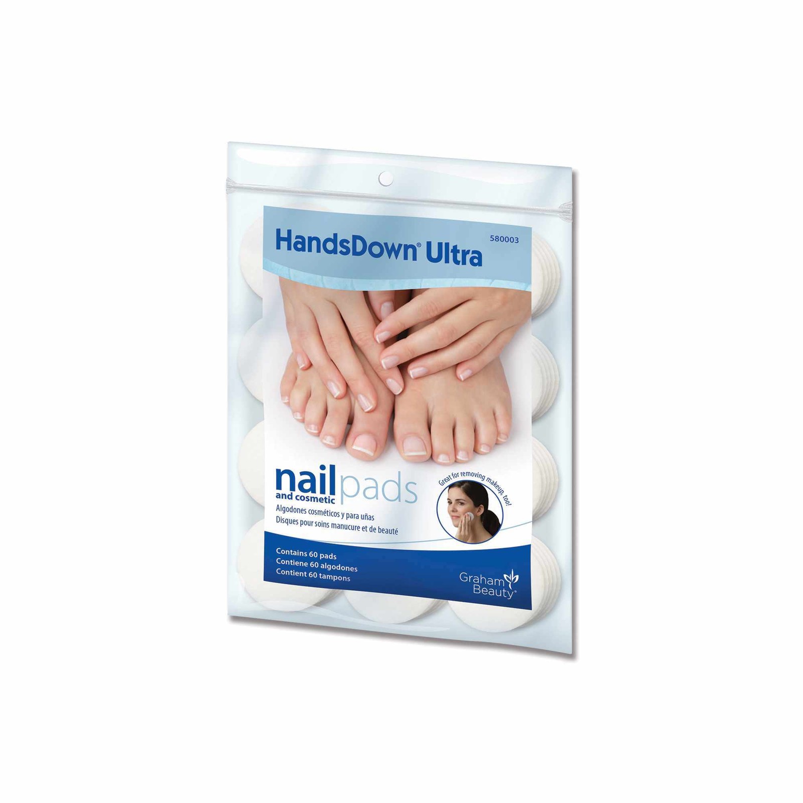 Graham Beauty HandsDown Ultra Nail & Cosmetic Pads 60 Ct.