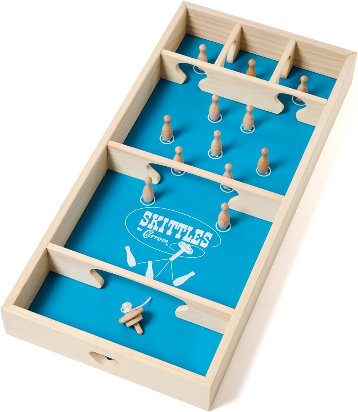 Carrom Skittles Game – Large Board Games for Adults & One Size, Multi